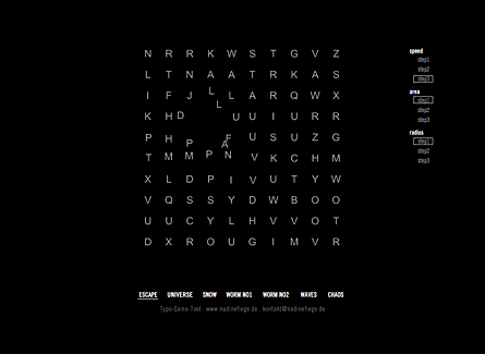 typo-game-tool by nadine fiege, interactive typographic animation