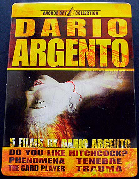 5 Films By Dario Argento, DVD Released by Anchor Bay Entertainment, Giallo films
